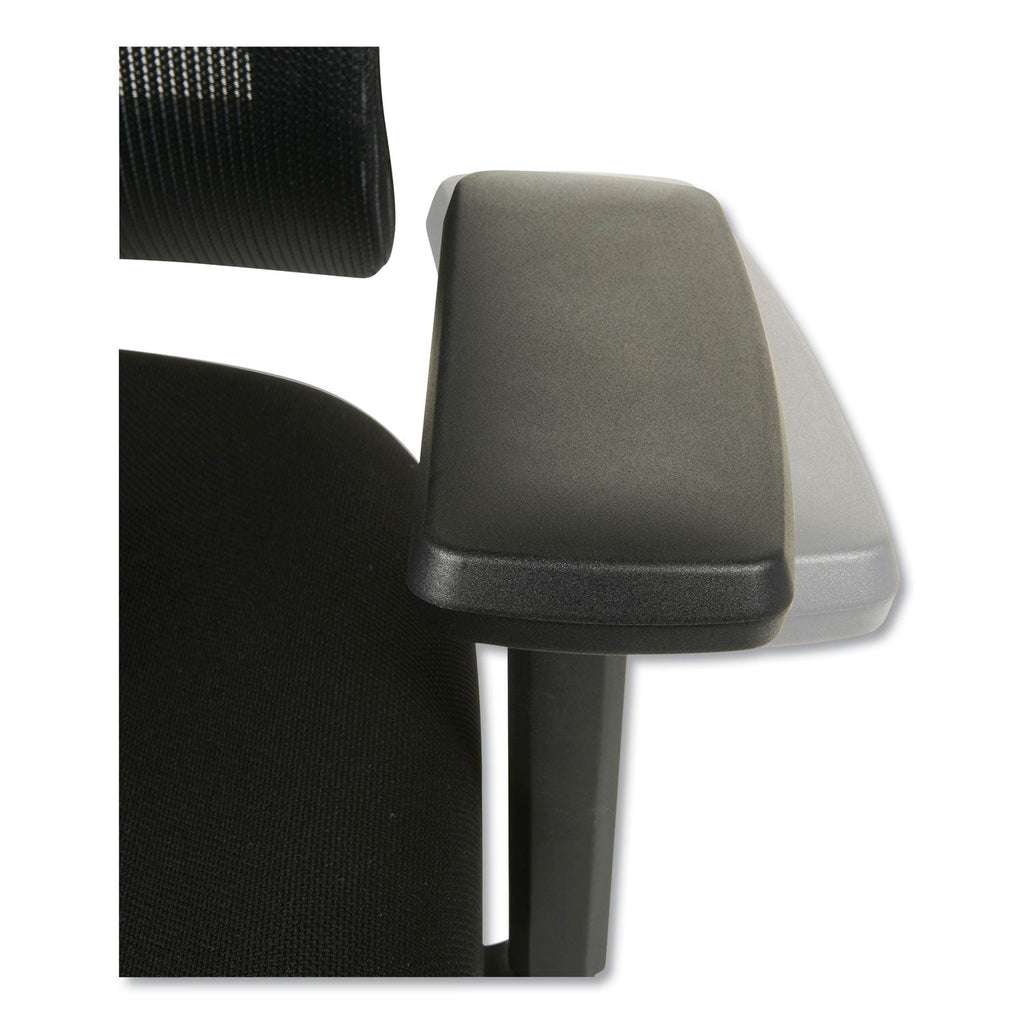 Alera Elusion II Series Suspension Mesh Mid-Back Synchro Seat Slide Chair, Supports 275 lb, 18.11" to 20.35" Seat, Black