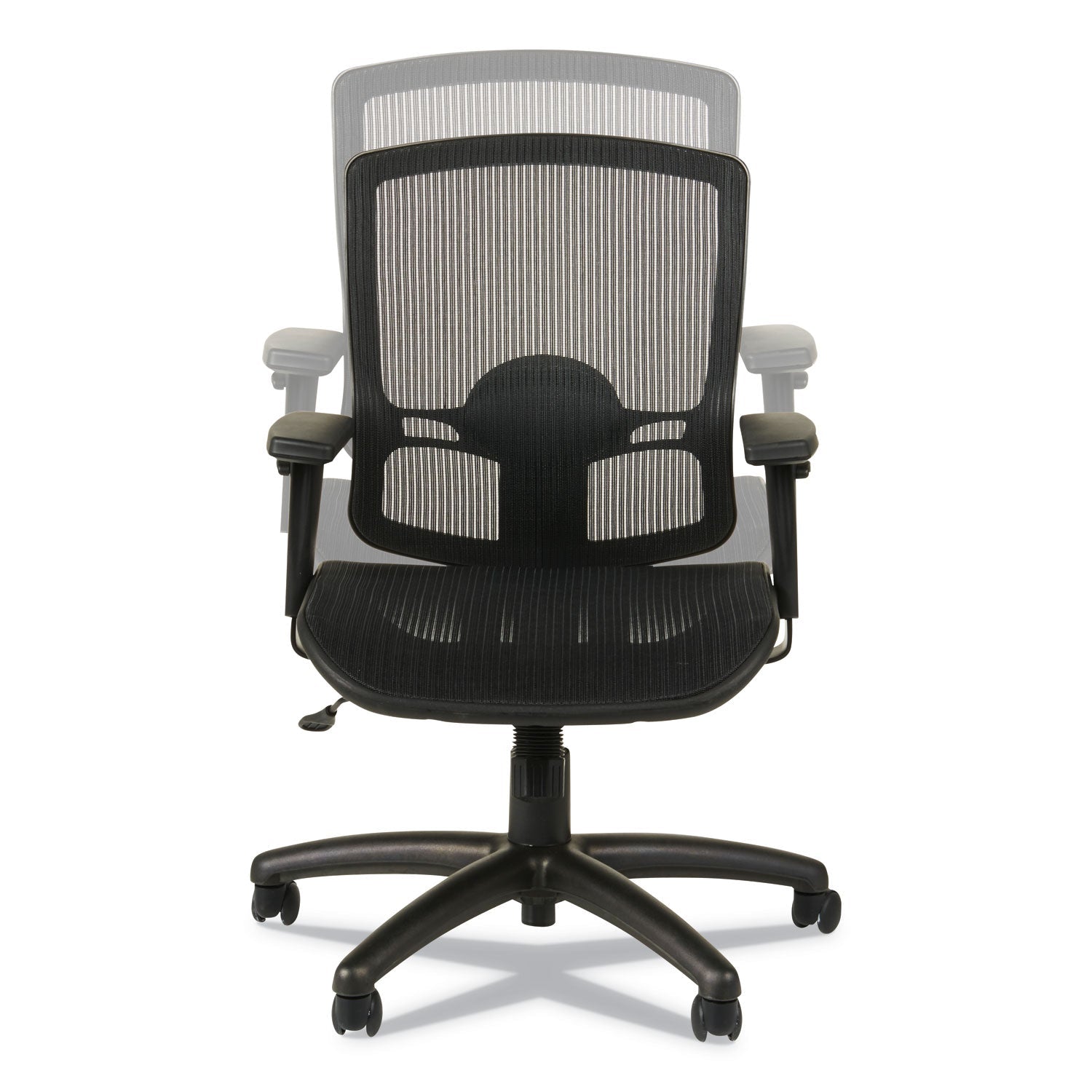 Alera Etros Series Suspension Mesh Mid-Back Synchro Tilt Chair, Supports Up to 275 lb, 15.74" to 19.68" Seat Height, Black