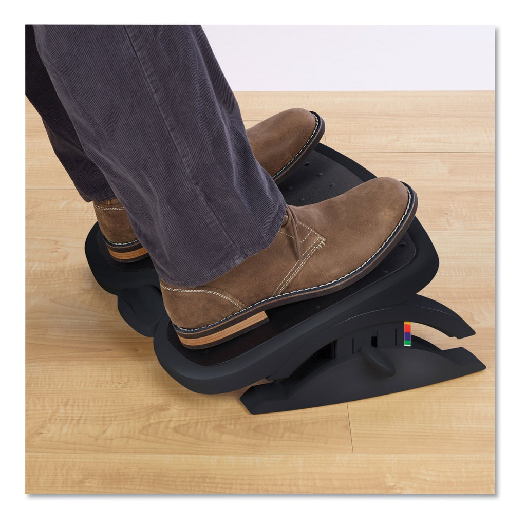 Kensington SoleMate Plus Adjustable Footrest with SmartFit System, 21.9w x 3.7d x 14.2h, Black