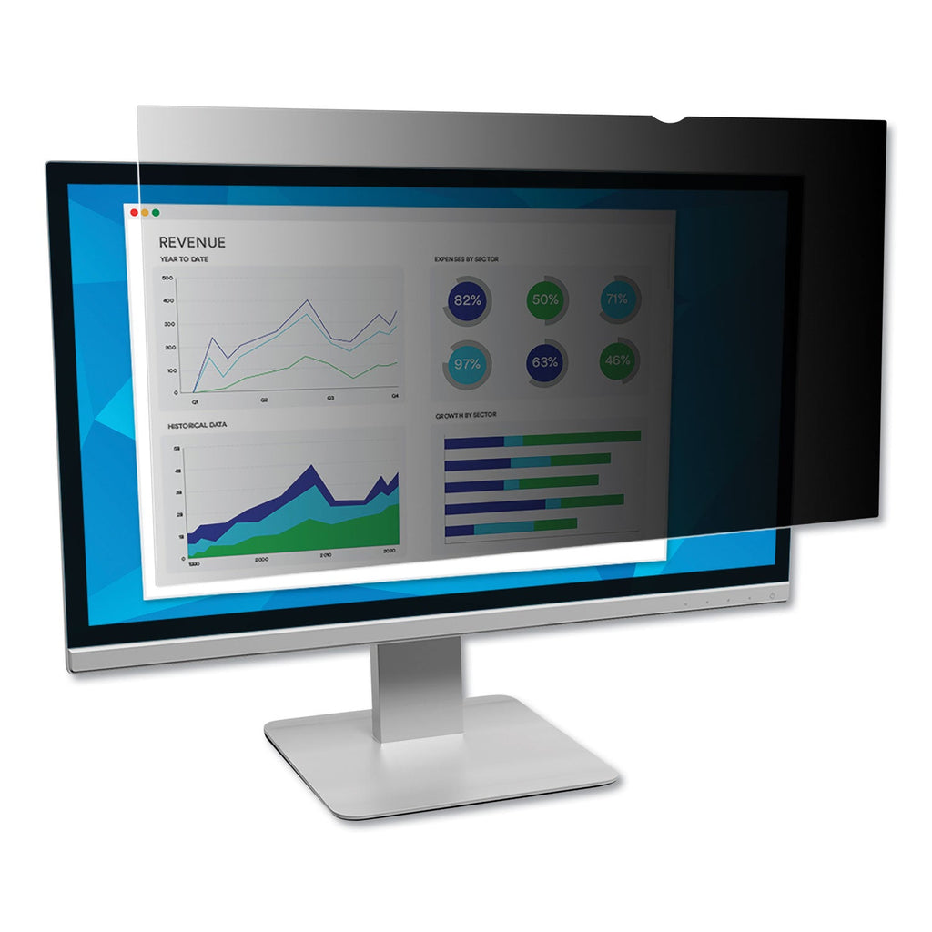 3M Frameless Blackout Privacy Filter for 19.5" Widescreen Monitor, 16:9 Aspect Ratio