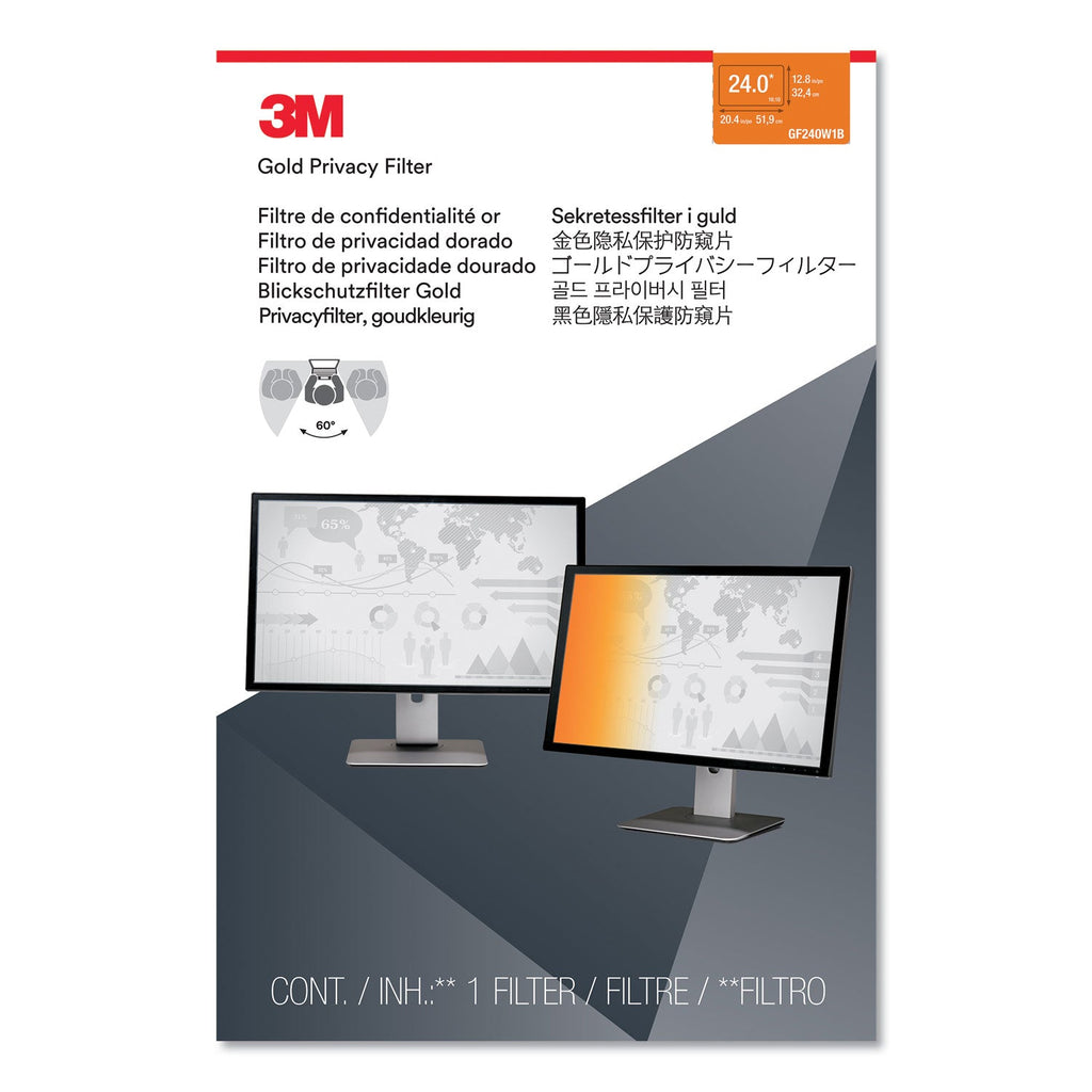 3M Gold Frameless Privacy Filter for 24" Widescreen Monitor, 16:10 Aspect Ratio