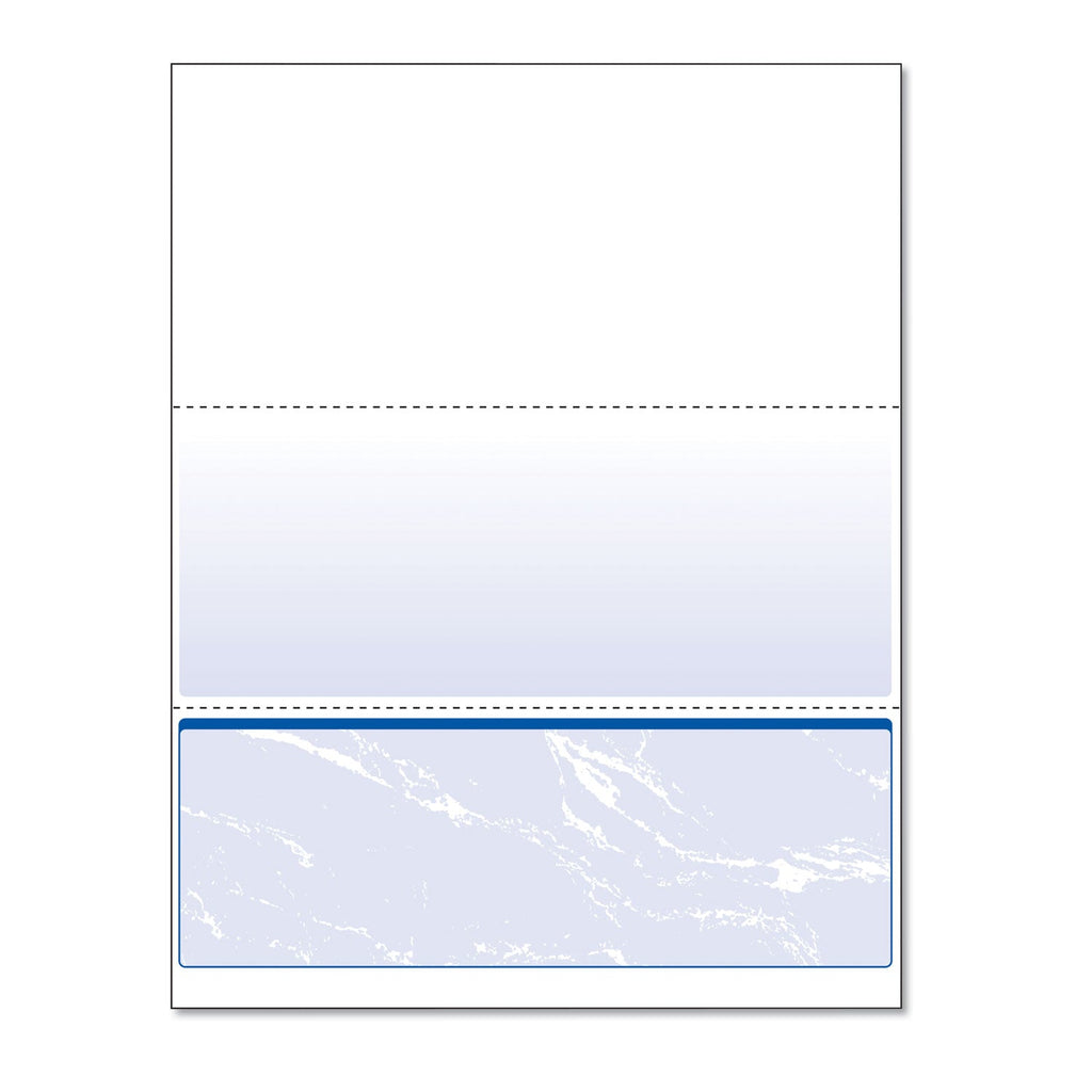 DocuGard Standard Security Check, 11 Features, 8.5 x 11, Blue Marble Bottom, 500/Ream