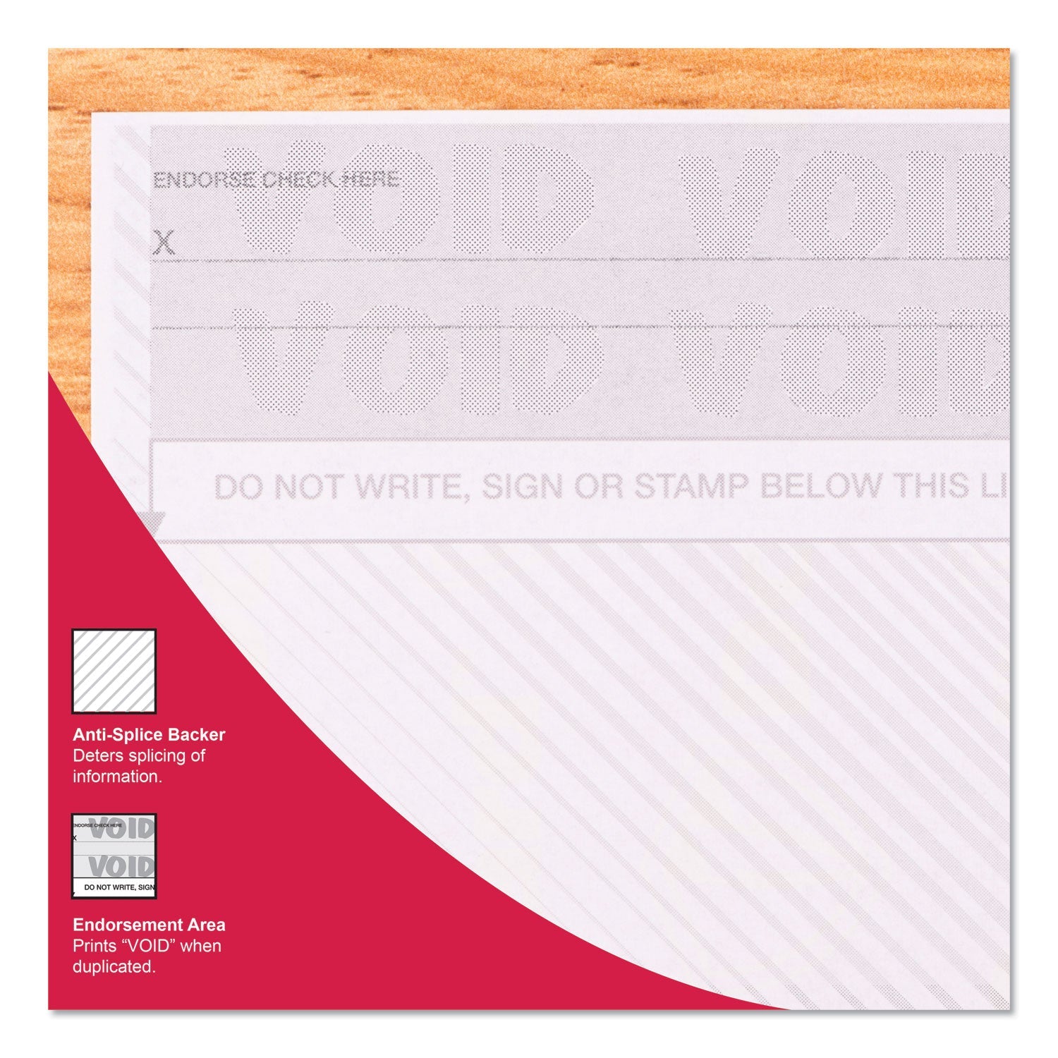 DocuGard Standard Security Check, 11 Features, 8.5 x 11, Green Marble Top, 500/Ream