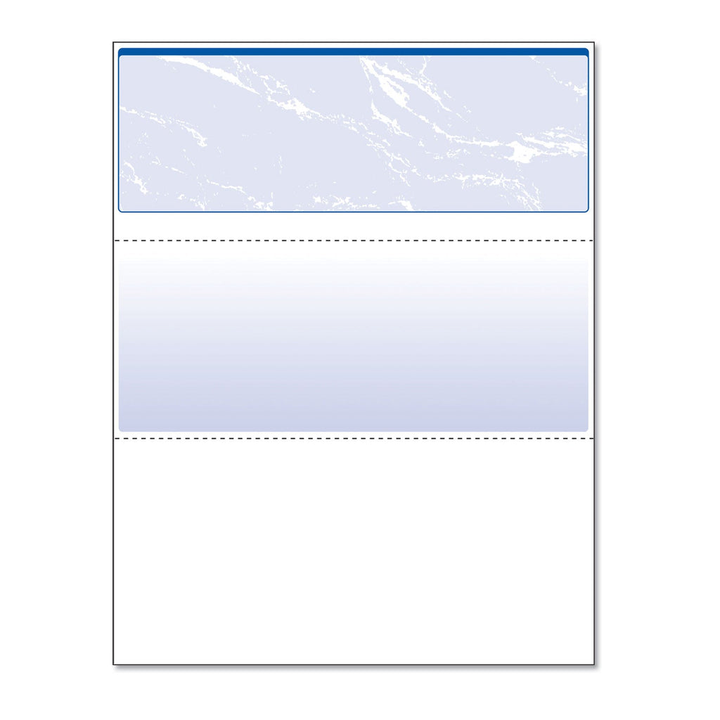 DocuGard Security Business Checks, 11 Features, 8.5 x 11, Blue Marble Top, 500/Ream