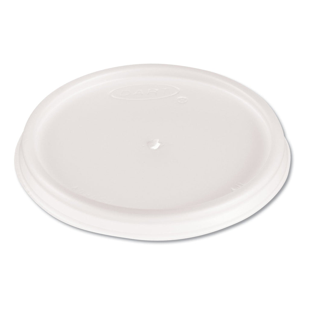 Dart Plastic Lids, Fits 4 oz Cups, Vented, Translucent, 100/Pack, 10 Packs/Carton