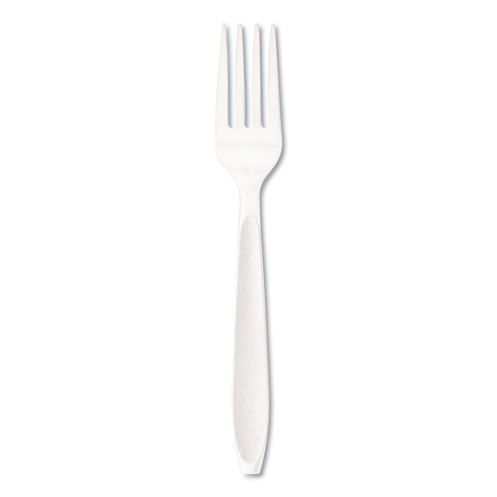 Dart Impress Heavyweight Full-Length Polystyrene Cutlery, Fork, White, 1000/Carton