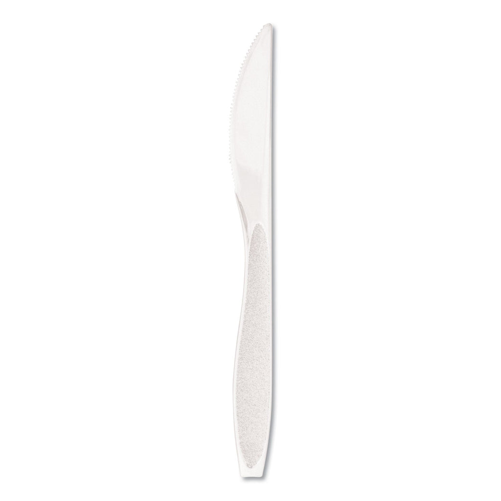 Dart Impress Heavyweight Full-Length Polystyrene Cutlery, Knife, White, 1000/Carton