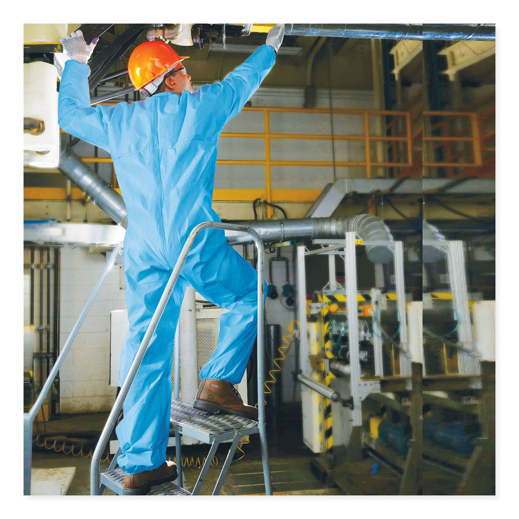 KleenGuard A65 Zipper Front Flame Resistant Coveralls, X-Large, Blue, 25/Carton
