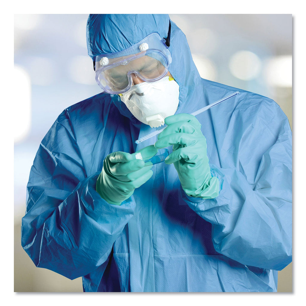 KleenGuard A60 Blood and Chemical Splash Protection Coveralls, X-Large, Blue, 24/Carton