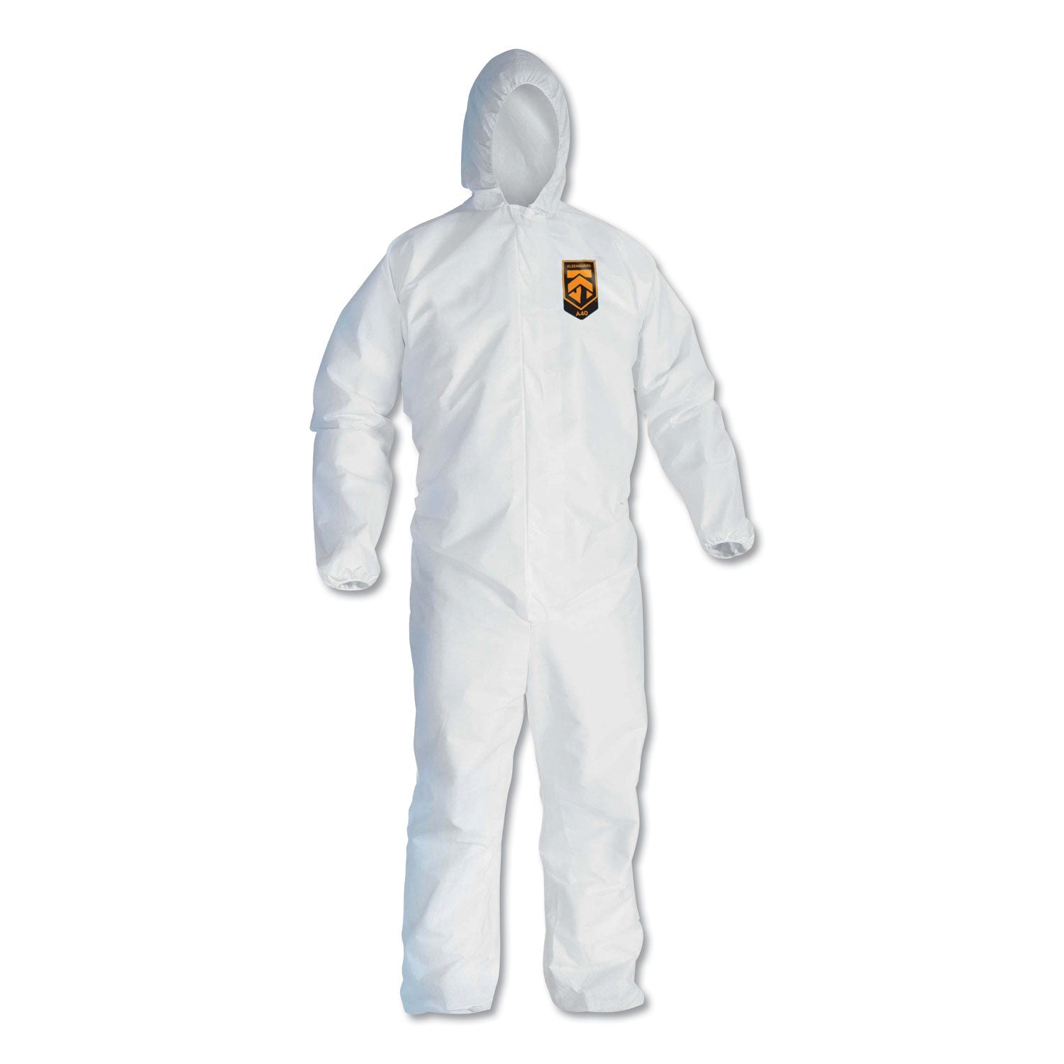 KleenGuard A40 Elastic-Cuff, Ankle, Hooded Coveralls, 3X-Large, White, 25/Carton