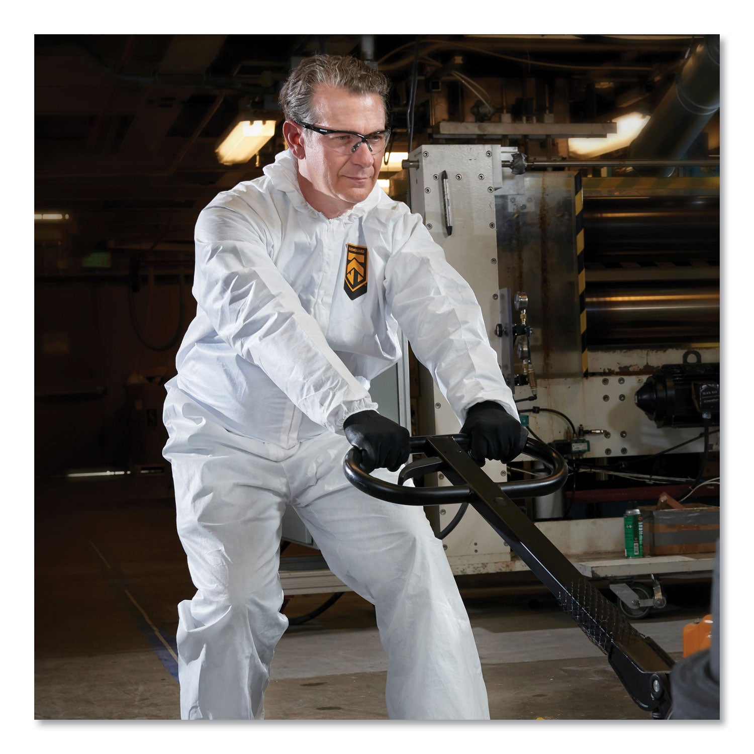 KleenGuard A20 Elastic Back and Ankle Hood and Boot Coveralls, 2X-Large, White, 24/Carton