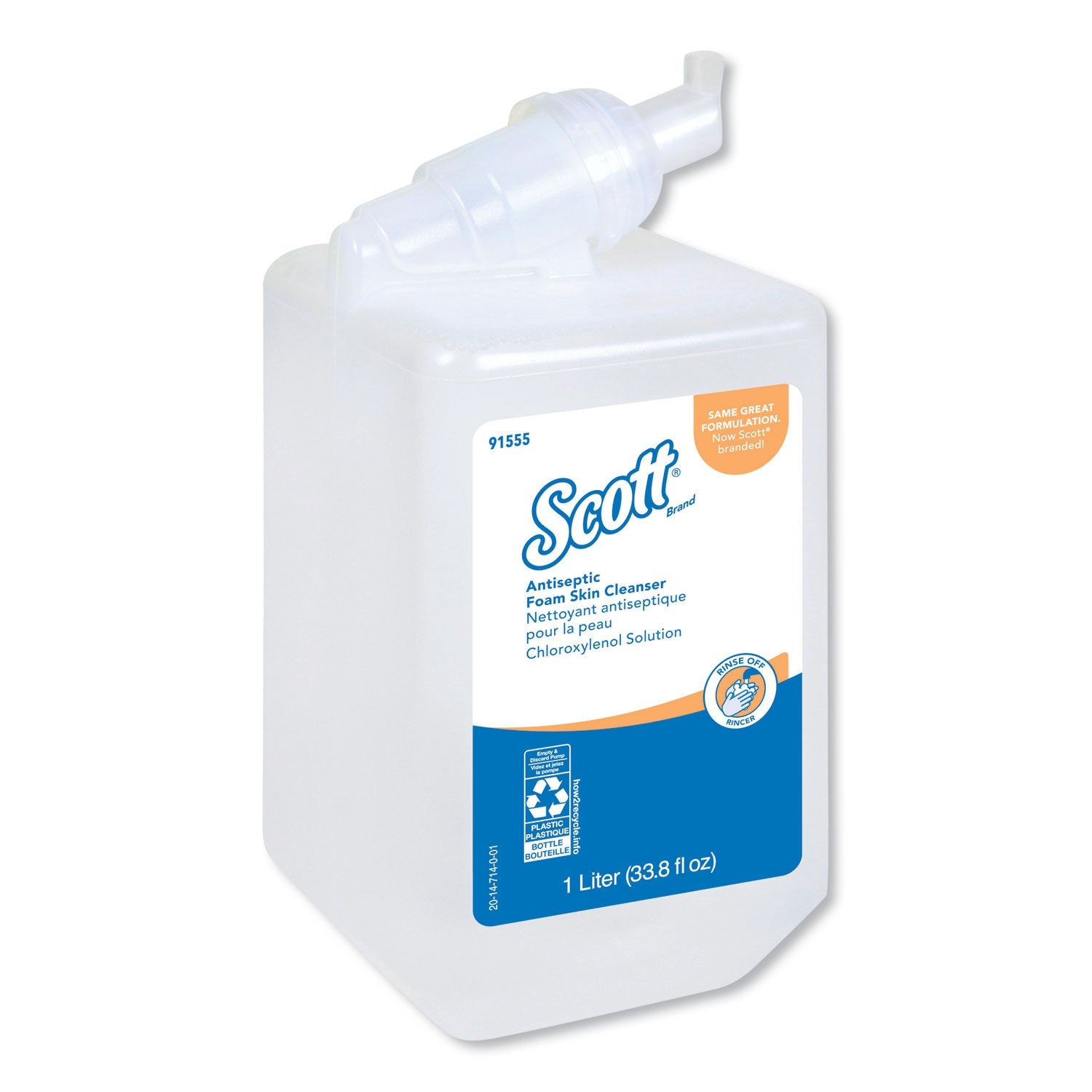 Scott Control Antiseptic Foam Skin Cleanser, Unscented, 1,000 mL Refill, 6/Carton