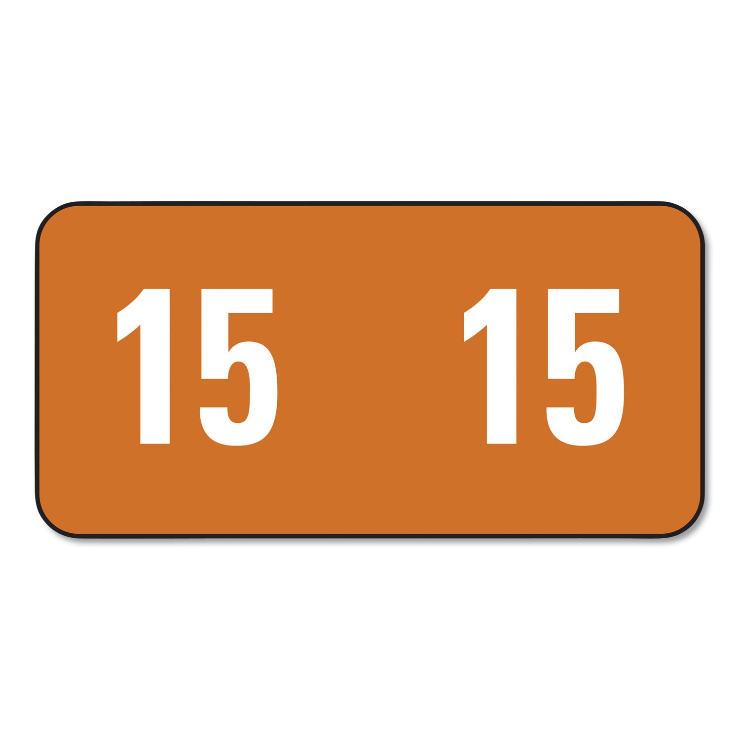 Smead Yearly End Tab File Folder Labels, 15, 0.5 x 1, Brown, 25/Sheet, 10 Sheets/Pack