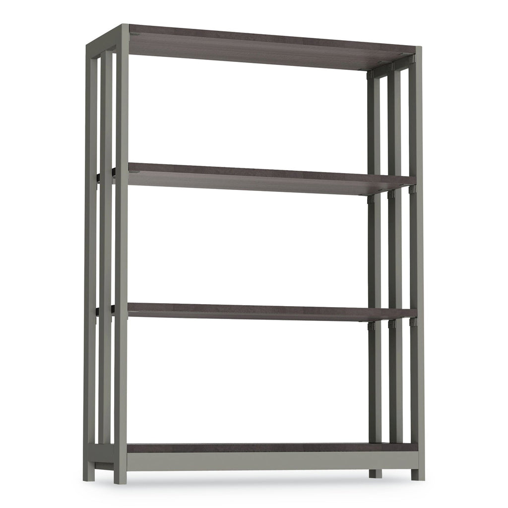 Linea Italia Trento Line Bookcase, Three-Shelf, 31.5w x 11.63d x 43.25h, Mocha