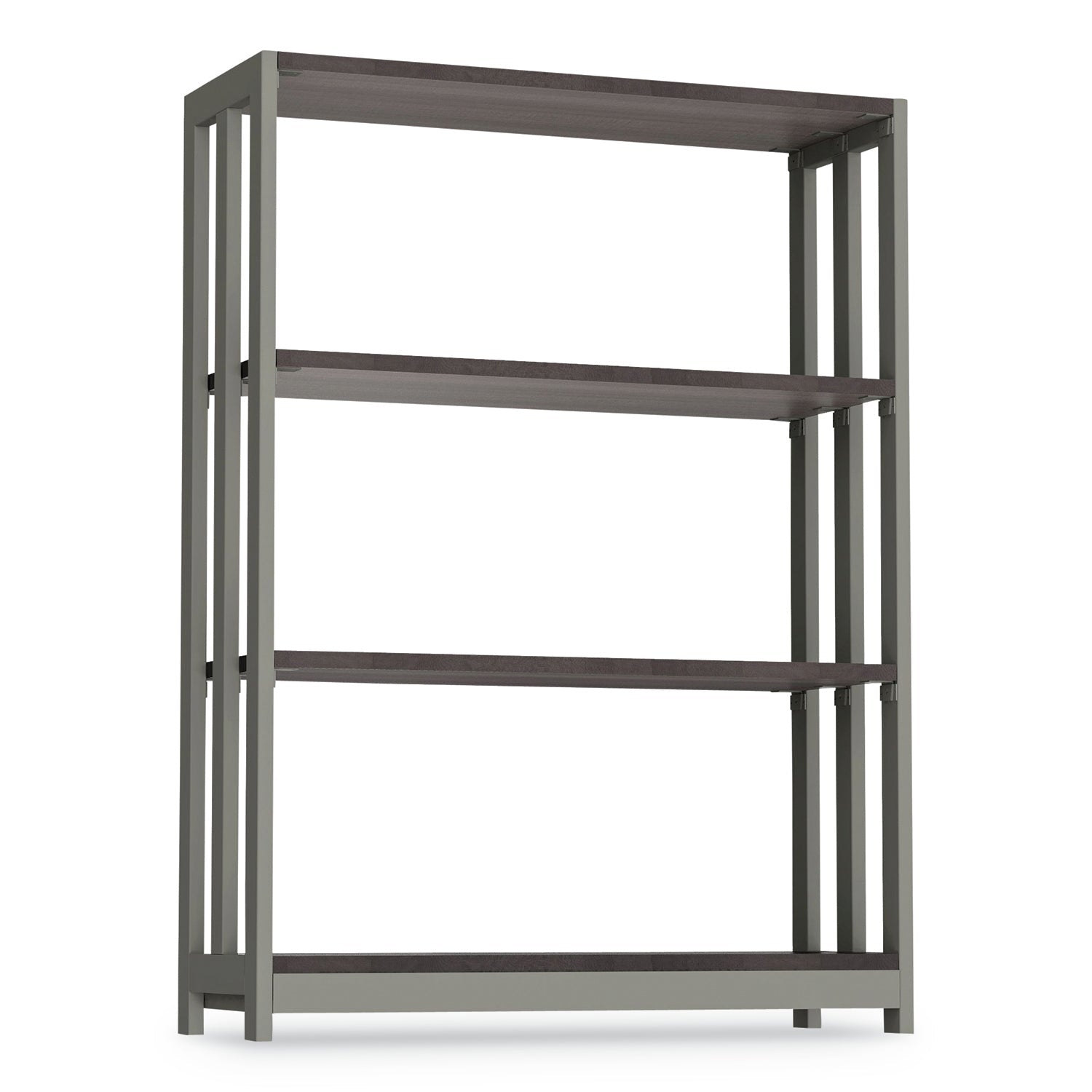 Linea Italia Trento Line Bookcase, Three-Shelf, 31.5w x 11.63d x 43.25h, Mocha