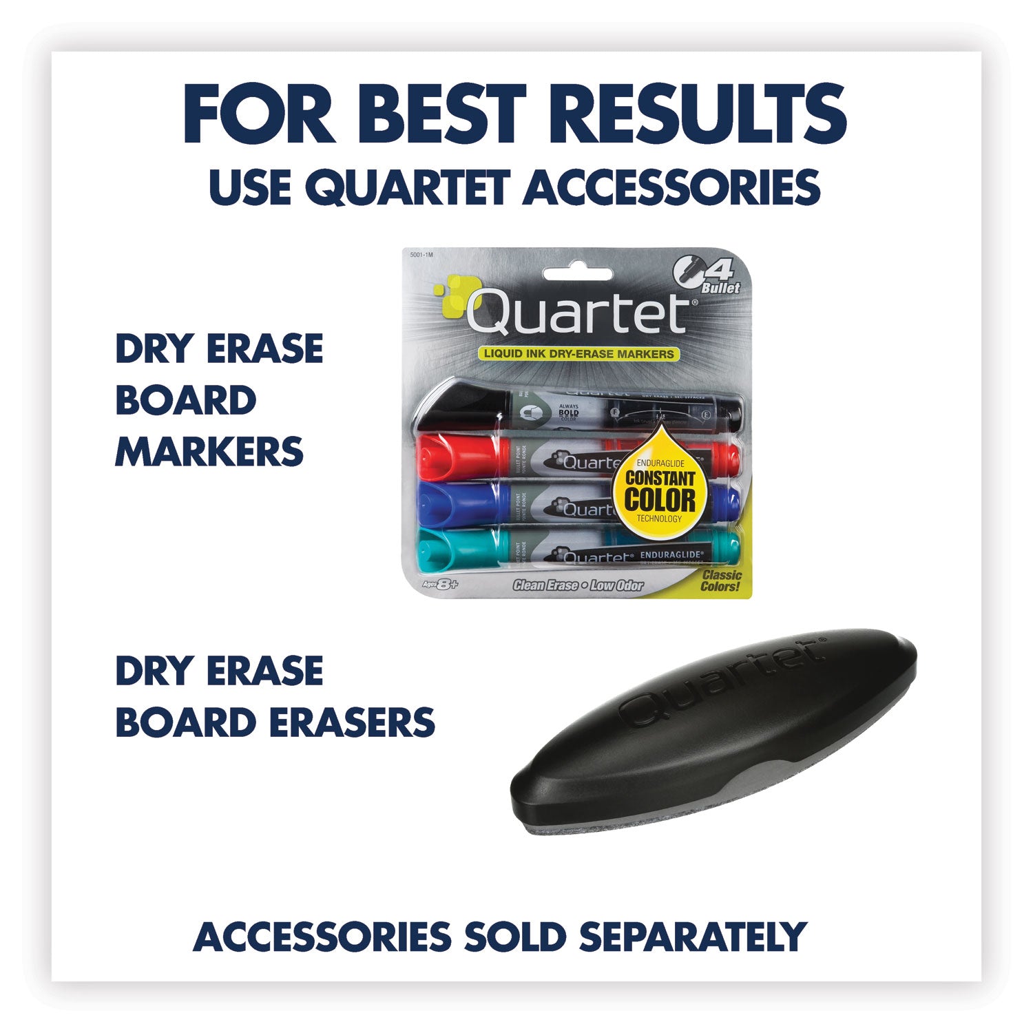 Quartet Classic Series Total Erase Dry Erase Board, 96 x 48, White Surface, Black Frame