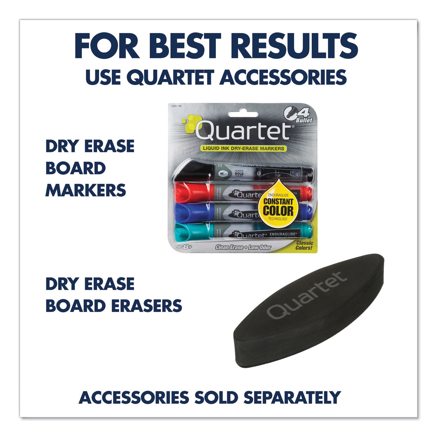 Quartet Classic Series Total Erase Dry Erase Board, 60 x 36, White Surface, Black Frame
