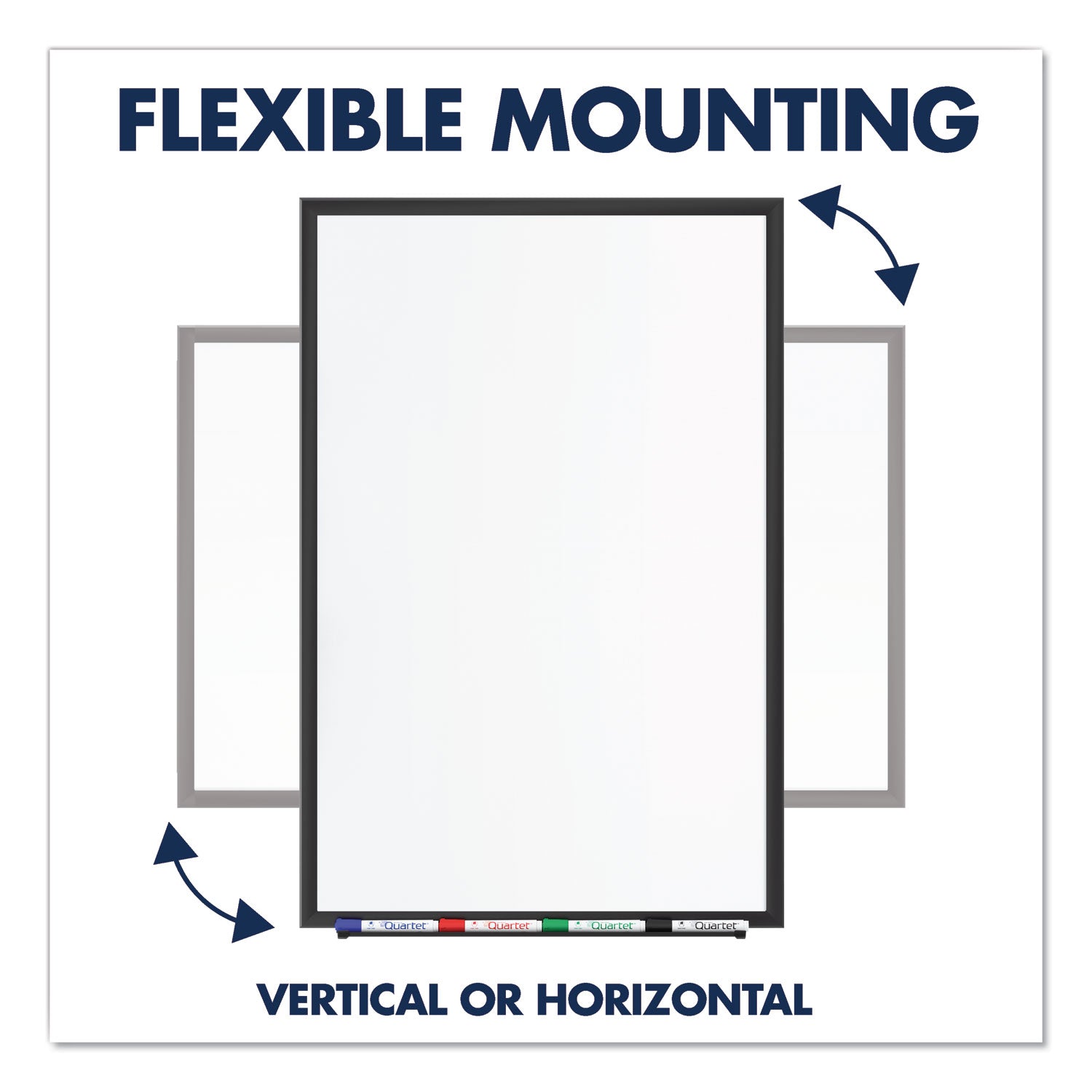 Quartet Classic Series Total Erase Dry Erase Board, 60 x 36, White Surface, Black Frame