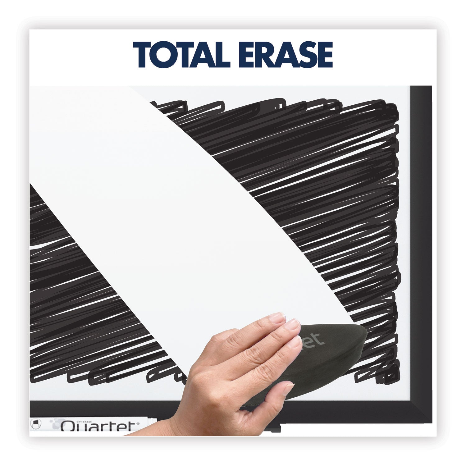 Quartet Classic Series Total Erase Dry Erase Board, 36 x 24, Silver Aluminum Frame