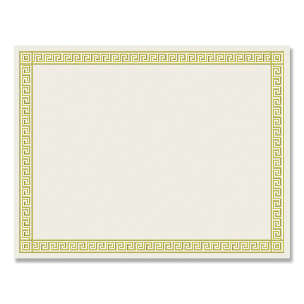 Great Papers! Foil Border Certificates, 8.5 x 11, Ivory/Gold with Channel Gold Border, 12/Pack