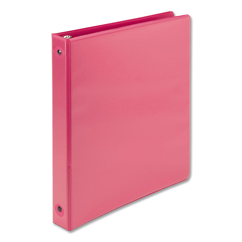Samsill Earth's Choice Biobased Economy Round Ring View Binders, 3 Rings, 1" Capacity, 11 x 8.5, Berry