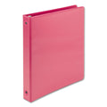 Samsill Earth's Choice Biobased Economy Round Ring View Binders, 3 Rings, 1" Capacity, 11 x 8.5, Berry
