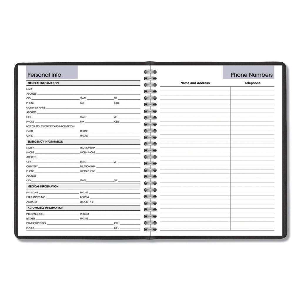 AT-A-GLANCE DayMinder Monthly Planner with Notes Column, Ruled Blocks, 8.75 x 7, Black Cover, 12-Month (Jan to Dec): 2023
