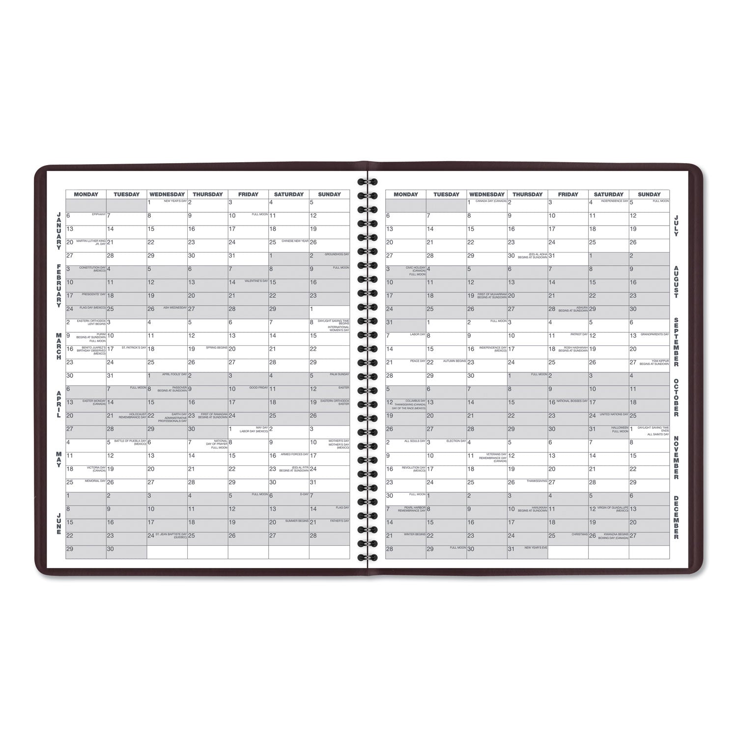 AT-A-GLANCE Monthly Planner, 11 x 9, Winestone Cover, 15-Month (Jan to Mar): 2023 to 2024