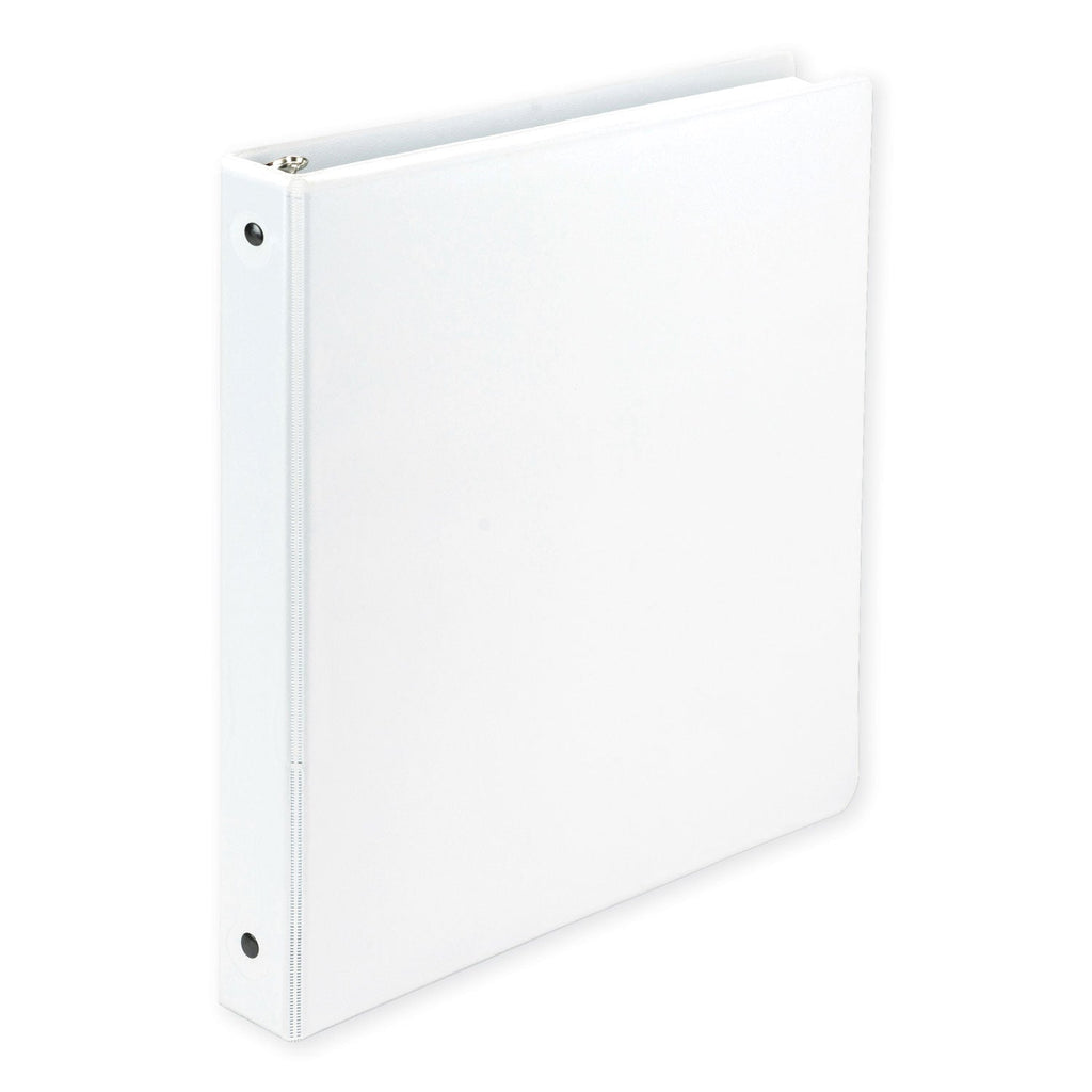 Samsill Earth's Choice Biobased Economy Round Ring View Binders, 3 Rings, 1" Capacity, 11 x 8.5, White