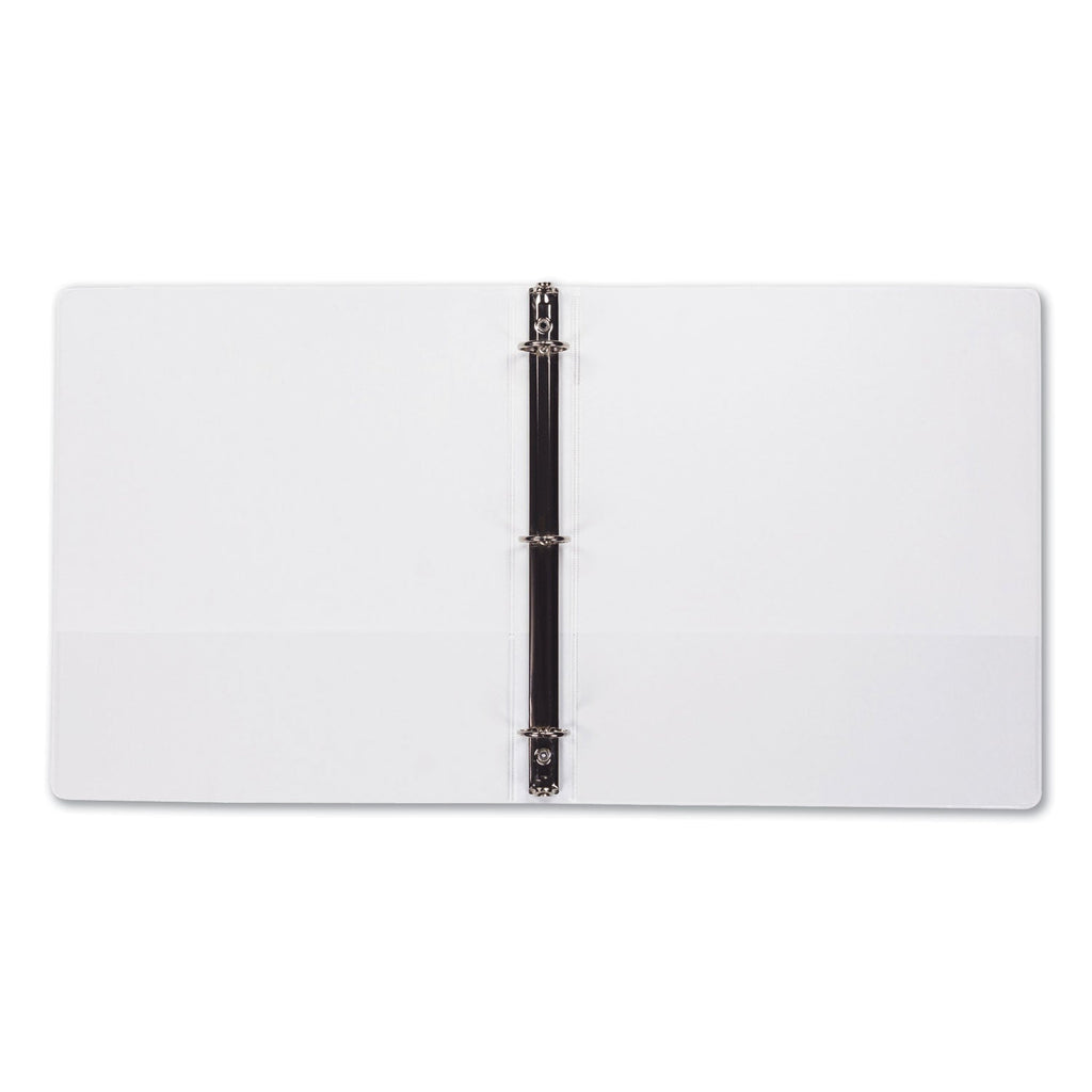 Samsill Earth's Choice Biobased Economy Round Ring View Binders, 3 Rings, 1" Capacity, 11 x 8.5, White