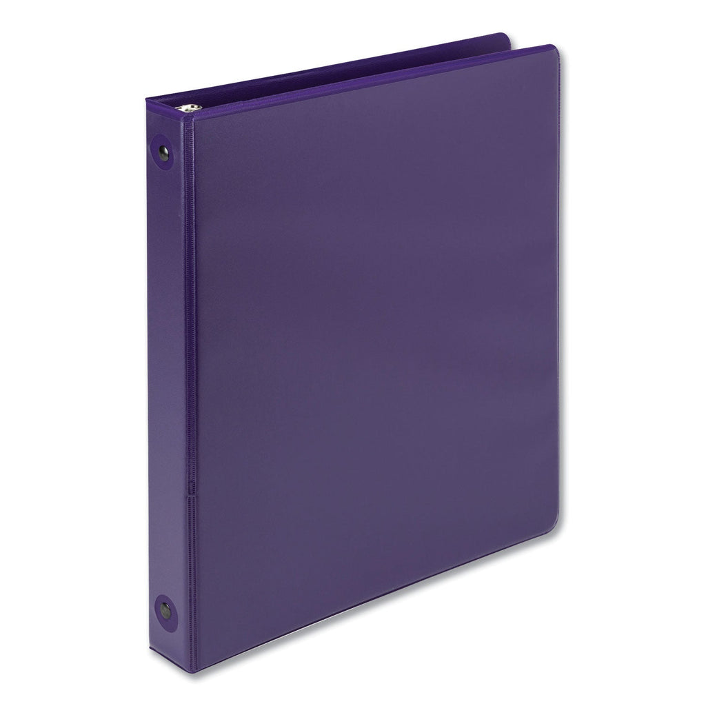 Samsill Earth's Choice Biobased Economy Round Ring View Binders, 3 Rings, 1" Capacity, 11 x 8.5, Purple