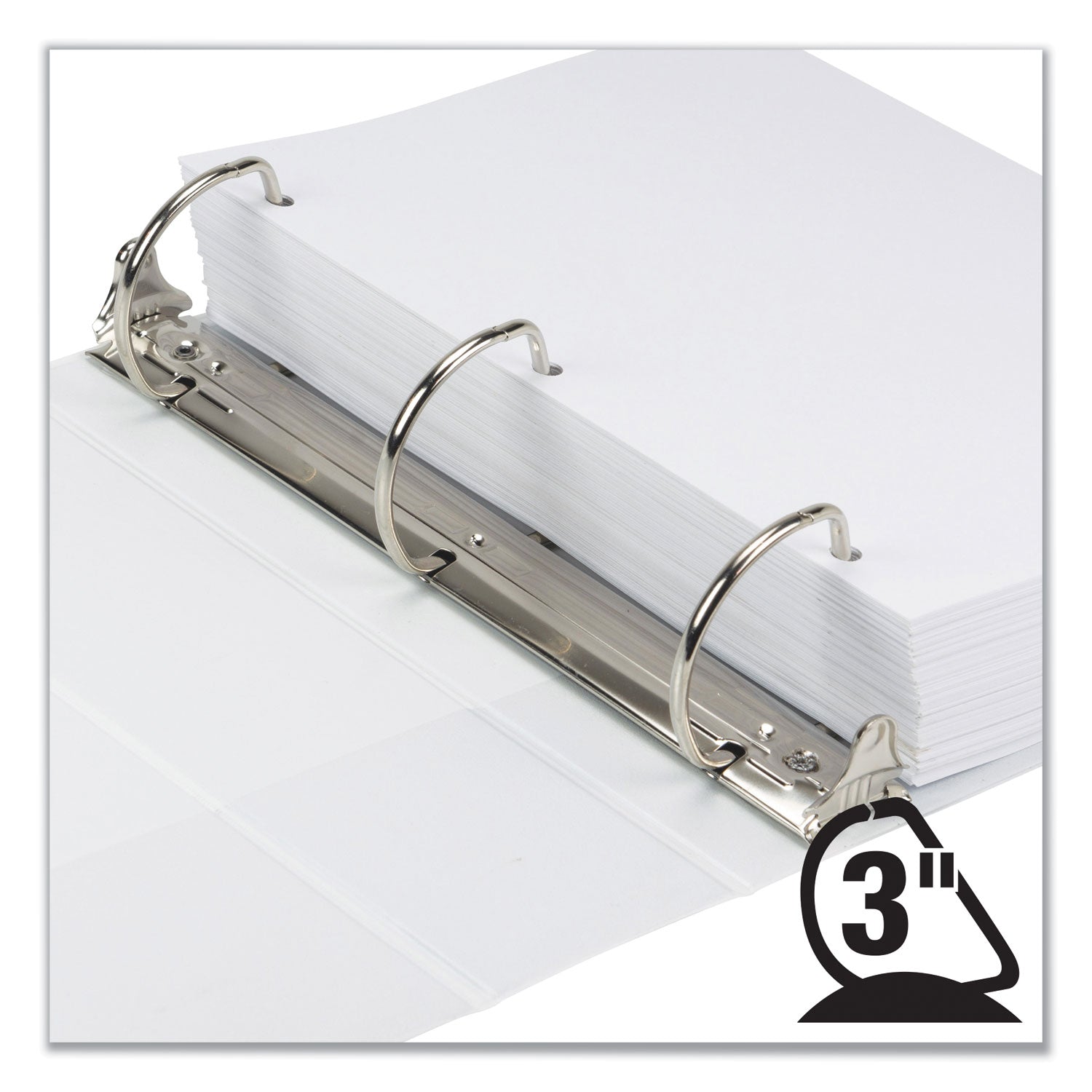 Samsill Earth's Choice Biobased D-Ring View Binder, 3 Rings, 3" Capacity, 11 x 8.5, White
