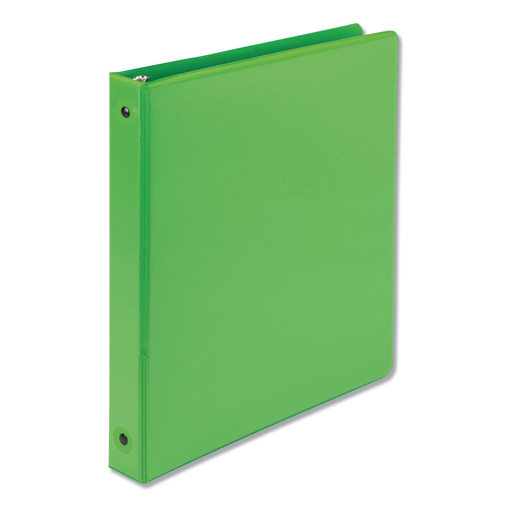 Samsill Earth's Choice Biobased Economy Round Ring View Binders, 3 Rings, 1" Capacity, 11 x 8.5, Lime