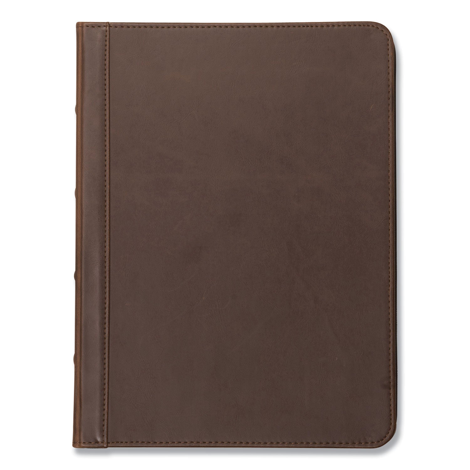 Samsill Vintage Hardback Zipper Portfolio, Vinyl, Dark Brown, 11 x 8 1/2