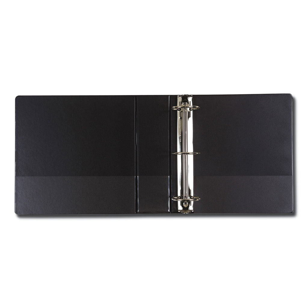 Samsill Earth's Choice Round Ring Reference Binder, 3 Rings, 3" Capacity, 11 x 8.5, Black