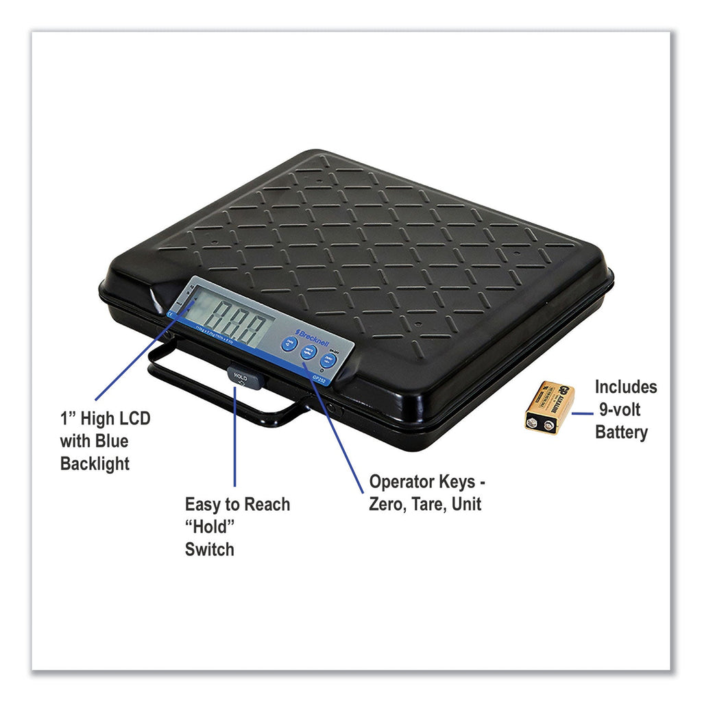 Brecknell Portable Electronic Utility Bench Scale, 250 lb Capacity, 12.5 x 10.95 x 2.2  Platform