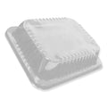 Durable Packaging Dome Lids for 12.63 x 10.5 Oblong Containers, 1.5" Half Size Steam Table Pan Lid, Low Dome, Clear, Plastic, 100/Carton