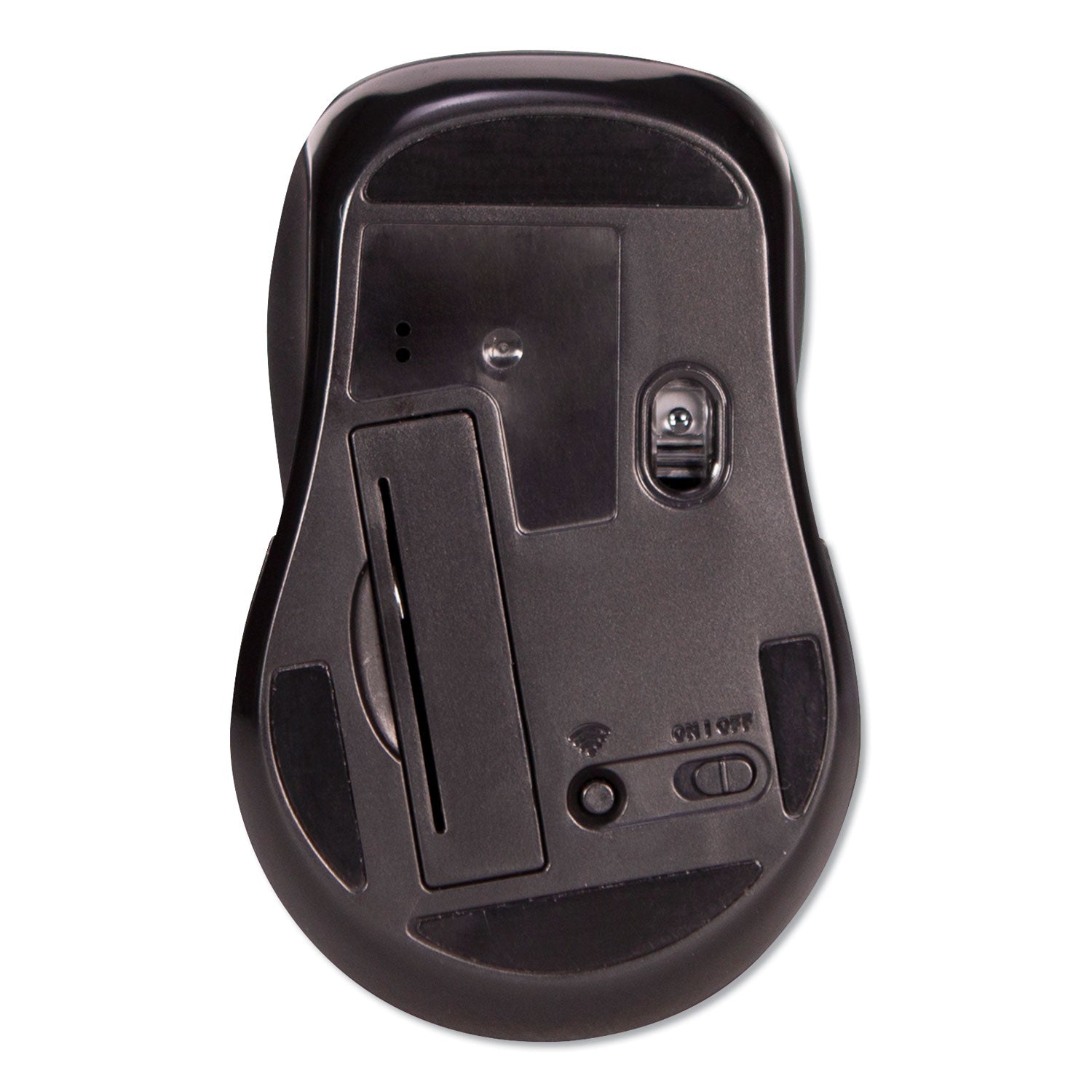 Innovera Mid-Size Wireless Optical Mouse with Micro USB, 2.4 GHz Frequency/26 ft Wireless Range, Right Hand Use, Black
