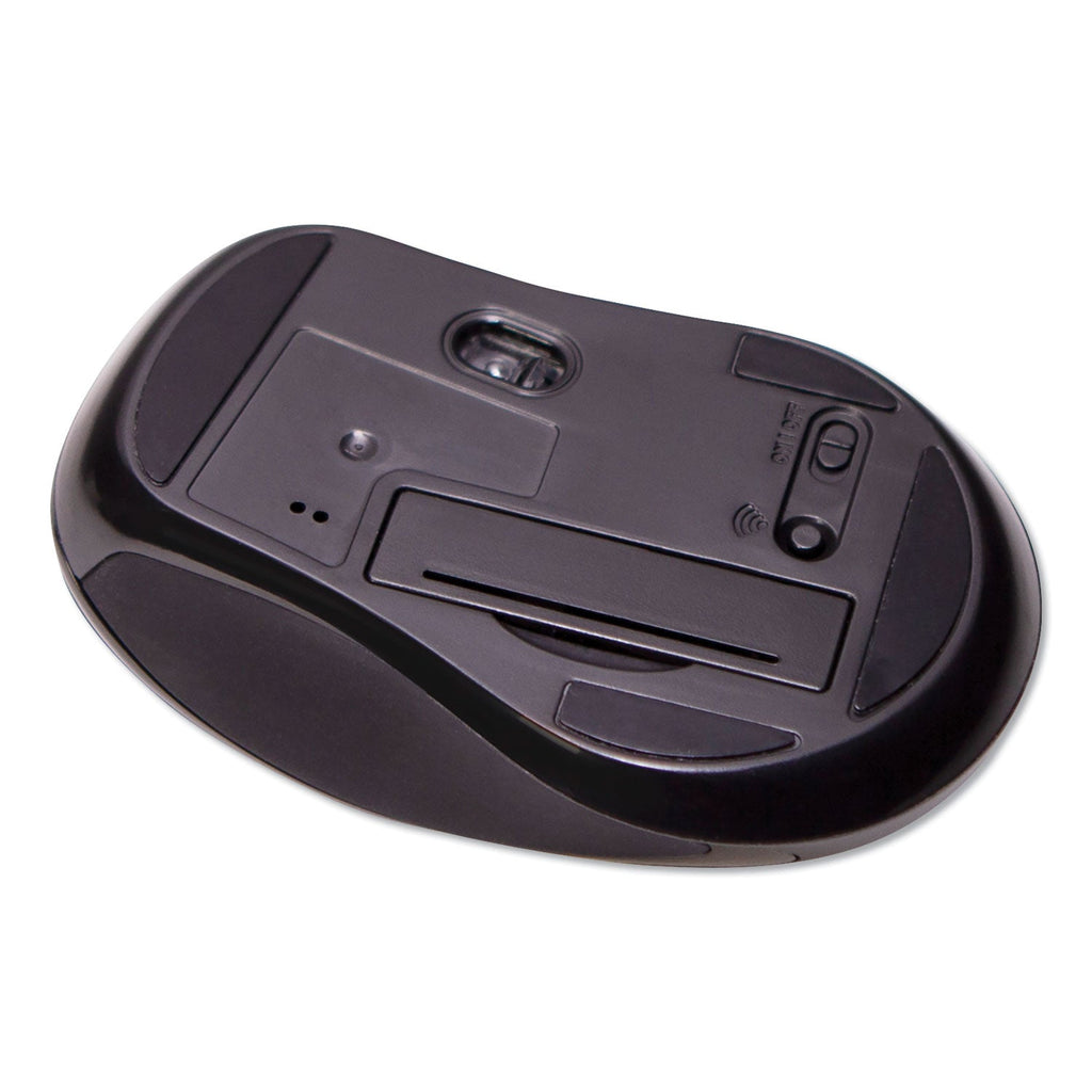 Innovera Mid-Size Wireless Optical Mouse with Micro USB, 2.4 GHz Frequency/26 ft Wireless Range, Right Hand Use, Black