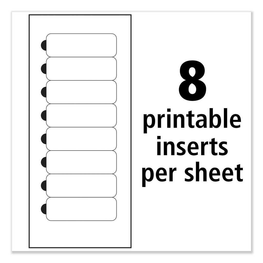 Avery The Mighty Badge Name Badge Holder Kit, Horizontal, 3 x 1, Inkjet, Silver, 4 Holders/32 Inserts