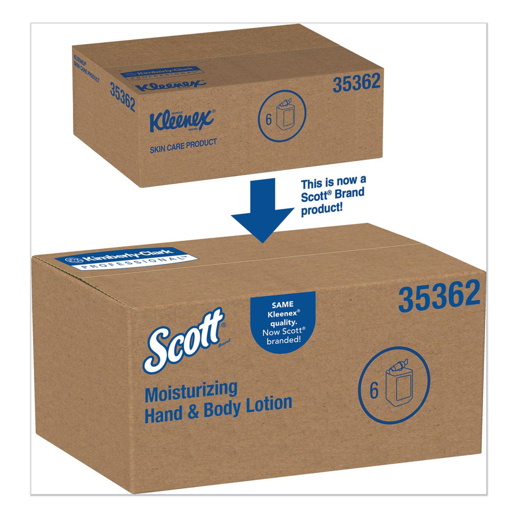 Scott Control Moisturizing Hand and Body Lotion, 1 L Bottle, Fresh Scent, 6/Carton