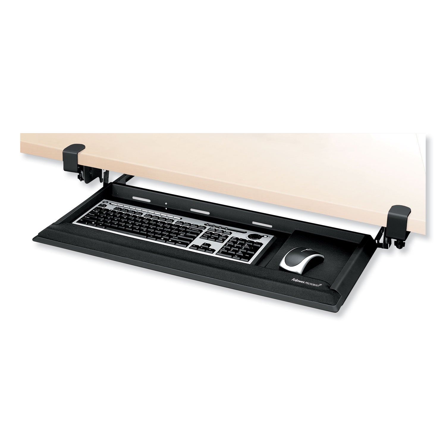 Fellowes Designer Suites DeskReady Keyboard Drawer, 19.19w x 9.81d, Black Pearl