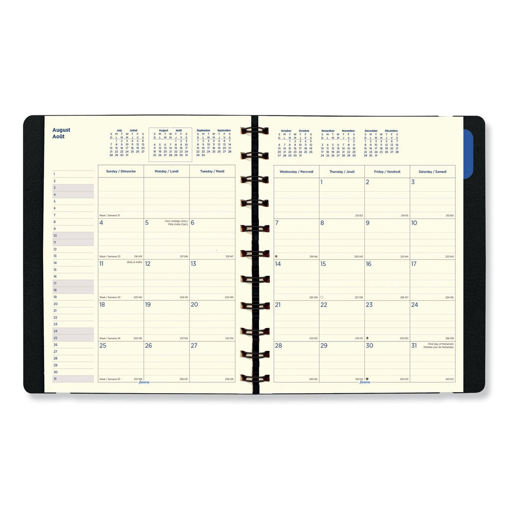 Filofax Soft Touch 17-Month Planner, 10.88 x 8.5, Black Cover, 17-Month (Aug to Dec): 2022 to 2023