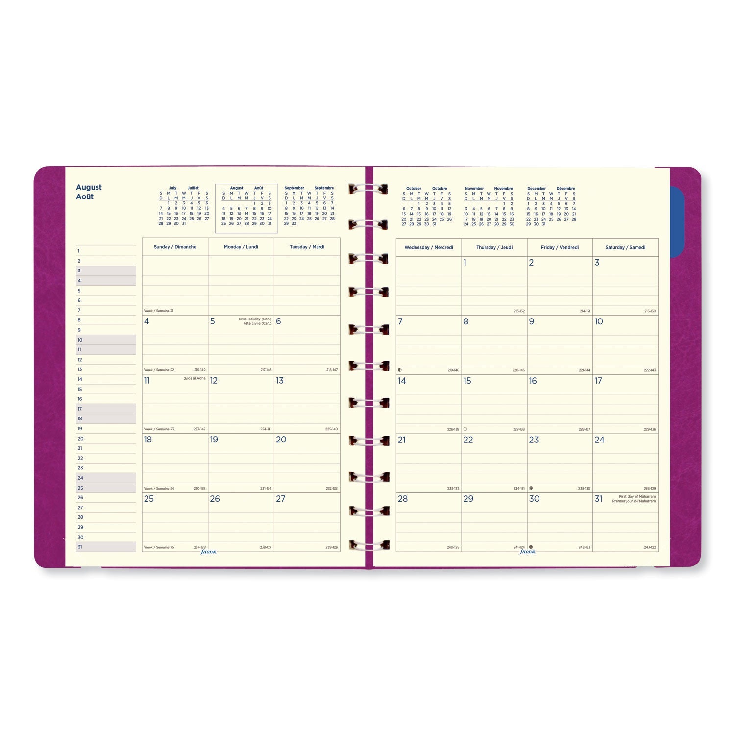 Filofax Soft Touch 17-Month Planner, 10.88 x 8.5, Fuchsia Cover, 17-Month (Aug to Dec): 2022 to 2023