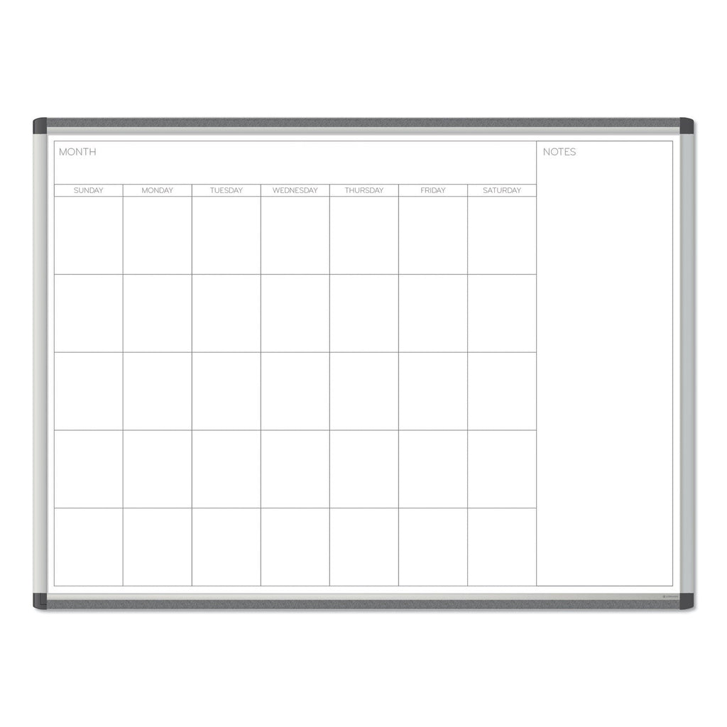 U Brands PINIT Magnetic Dry Erase Undated One Month Calendar, 48 x 36, White