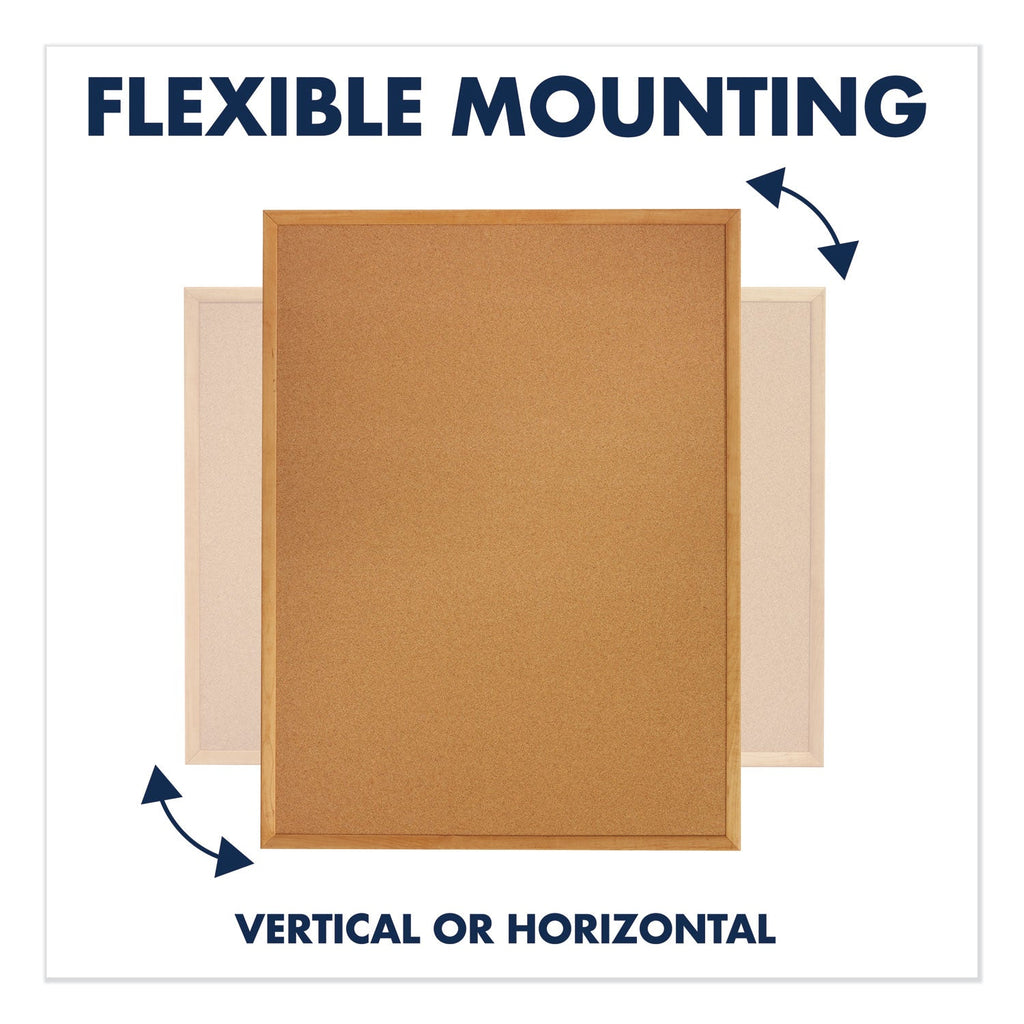 Quartet Classic Series Cork Bulletin Board, 96 x 48, Oak Finish Frame