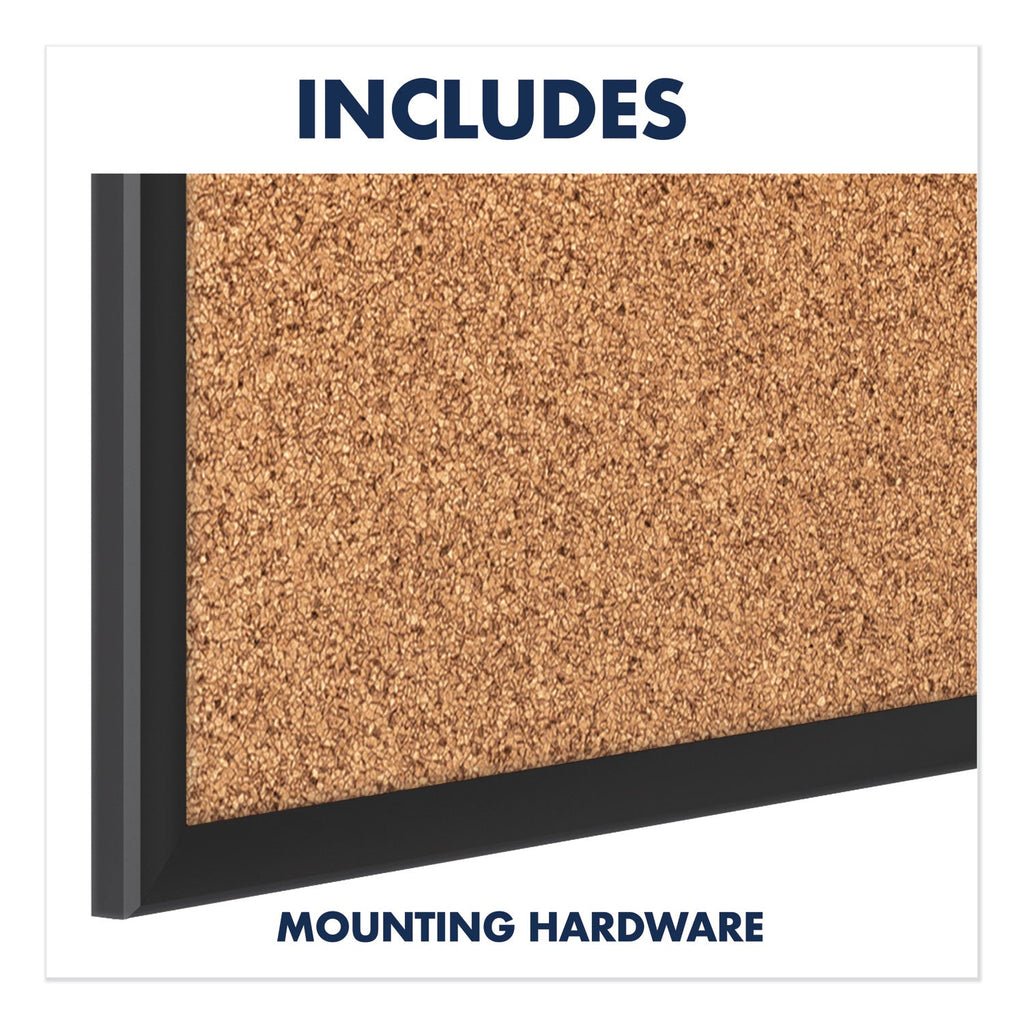 Quartet Classic Series Cork Bulletin Board, 36x24, Black Aluminum Frame
