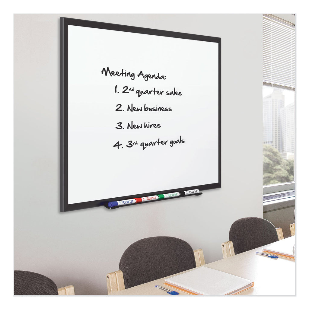 Quartet Classic Porcelain Magnetic Whiteboard, 36 x 24, Black Aluminum Frame
