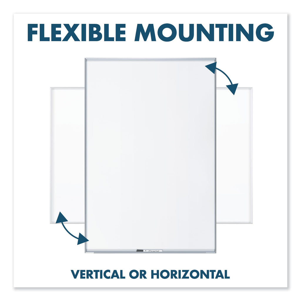 Quartet Fusion Nano-Clean Magnetic Whiteboard, 48 x 36, Silver Frame