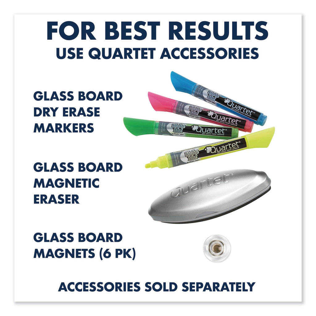 Quartet Infinity Black Glass Magnetic Marker Board, 48 x 36